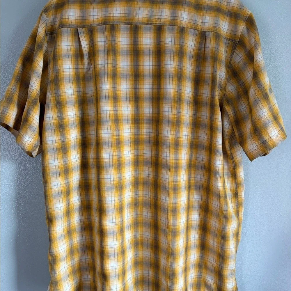 The North Face Yellow and‎ White Plaid Men's Shirt